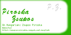 piroska zsupos business card